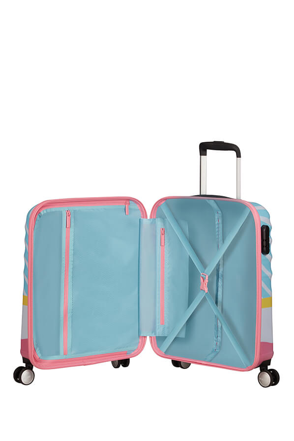 Mala de Cabine 55cm 4 Rodas Beijo da Minnie Rosa - Wavebreaker Disney | American Tourister