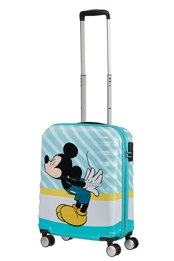 Mala de Cabine 55cm 4 Rodas Beijo do Mickey Azul - Wavebreaker Disney | American Tourister