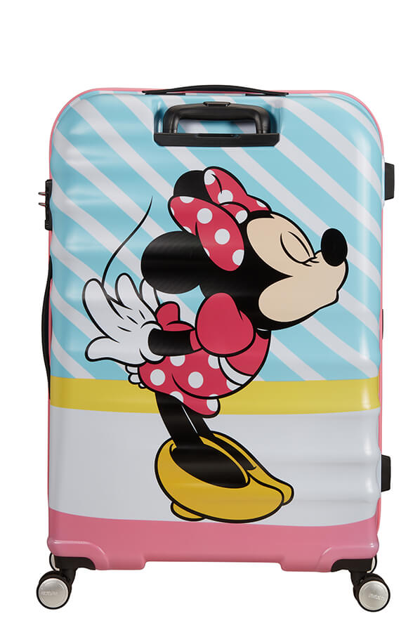 Mala de Viagem Grande 77cm 4 Rodas Beijo da Minnie Rosa - Wavebreaker Disney | American Tourister