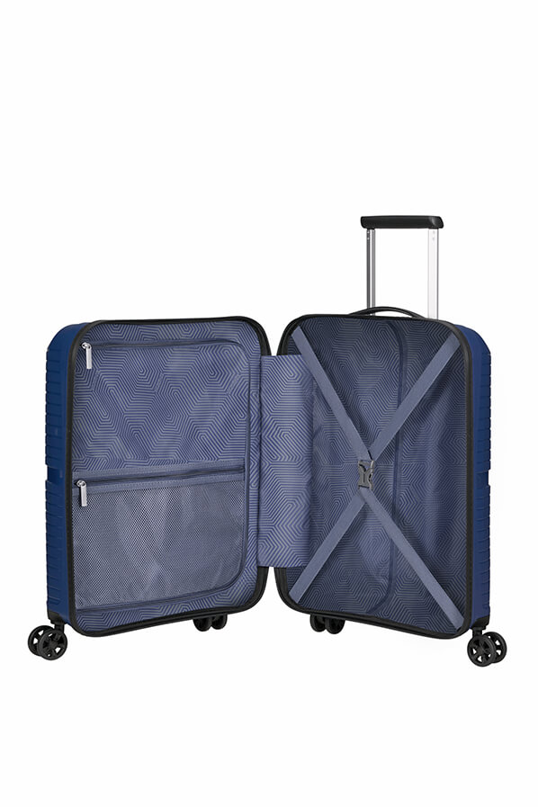 Mala de Cabine Superleve 55cm c/ 4 Rodas c/ Bolso p/ Portátil 15.6 Azul Meia-Noite - Airconic | Ame