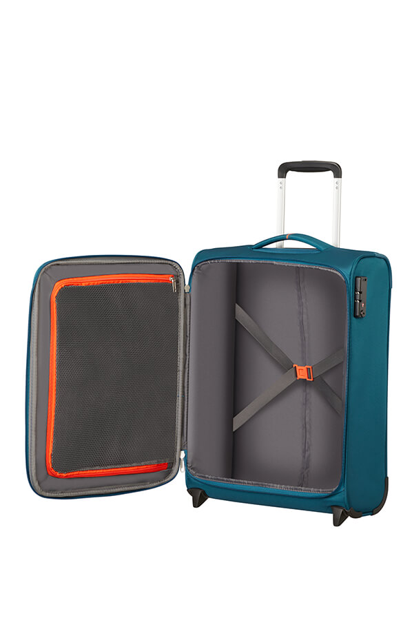 Mala de Cabine 55cm 2 Rodas Azul Marinho/Laranja - Crosstrack | American Tourister