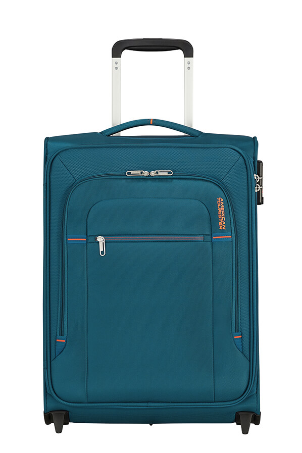 Mala de Cabine 55cm 2 Rodas Azul Marinho/Laranja - Crosstrack | American Tourister