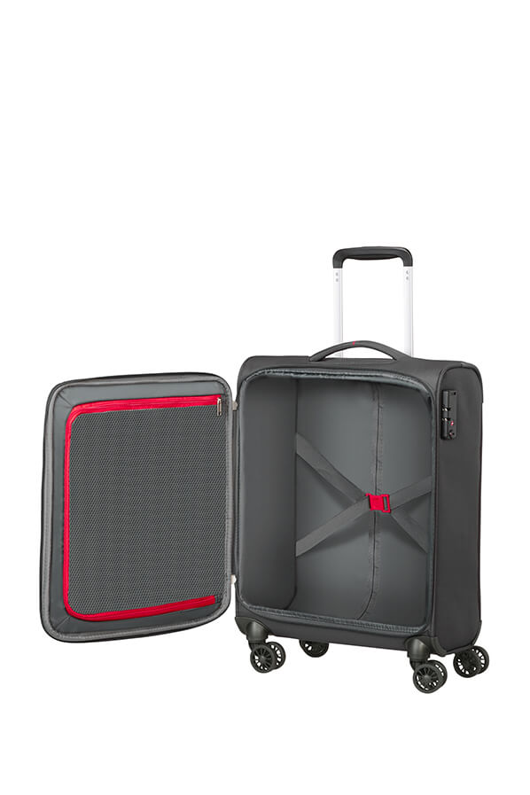 Mala de Cabine 55cm 4 Rodas Cinzento/Vermelho - Crosstrack | American Tourister