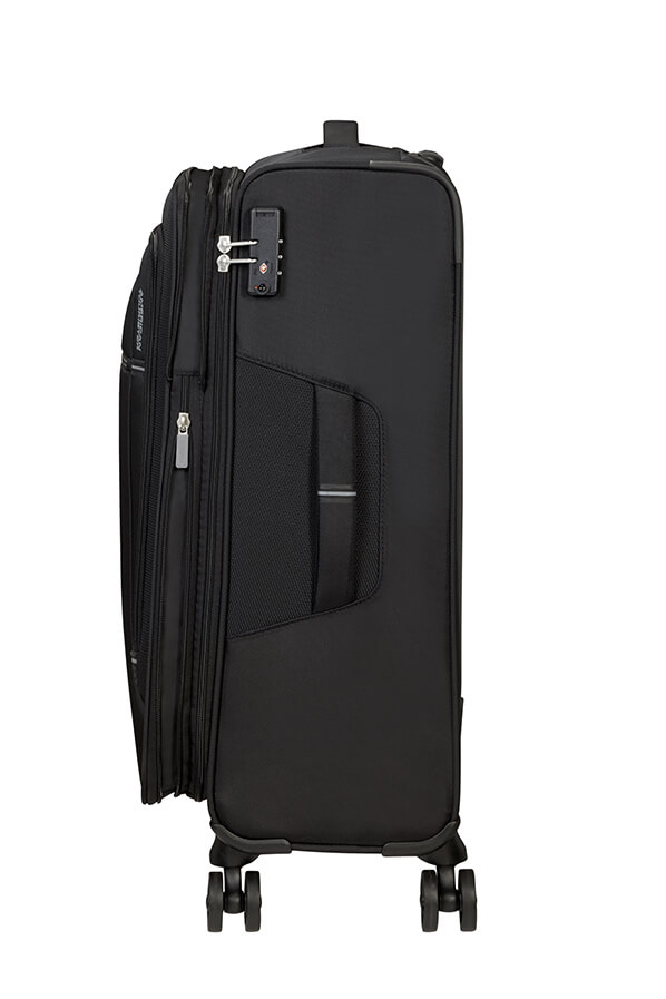 Mala de Viagem Média 67cm Expansível 4 Rodas Preto/Cinza - Crosstrack | American Tourister