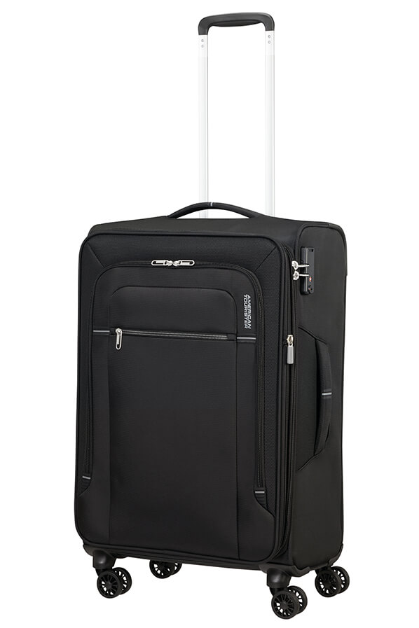 Mala de Viagem Média 67cm Expansível 4 Rodas Preto/Cinza - Crosstrack | American Tourister