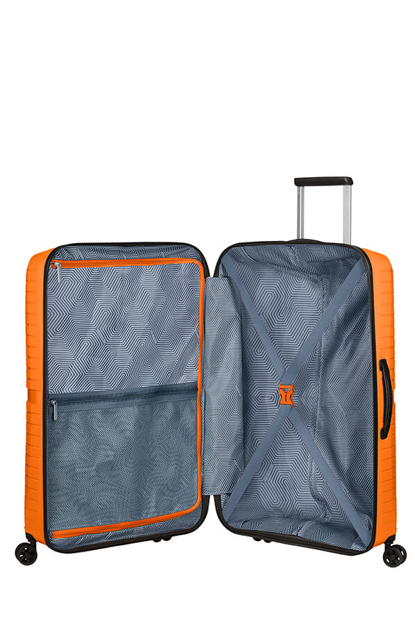 Mala de Viagem Superleve Grande 77cm 4 Rodas Manga Laranja - Airconic | American Tourister®