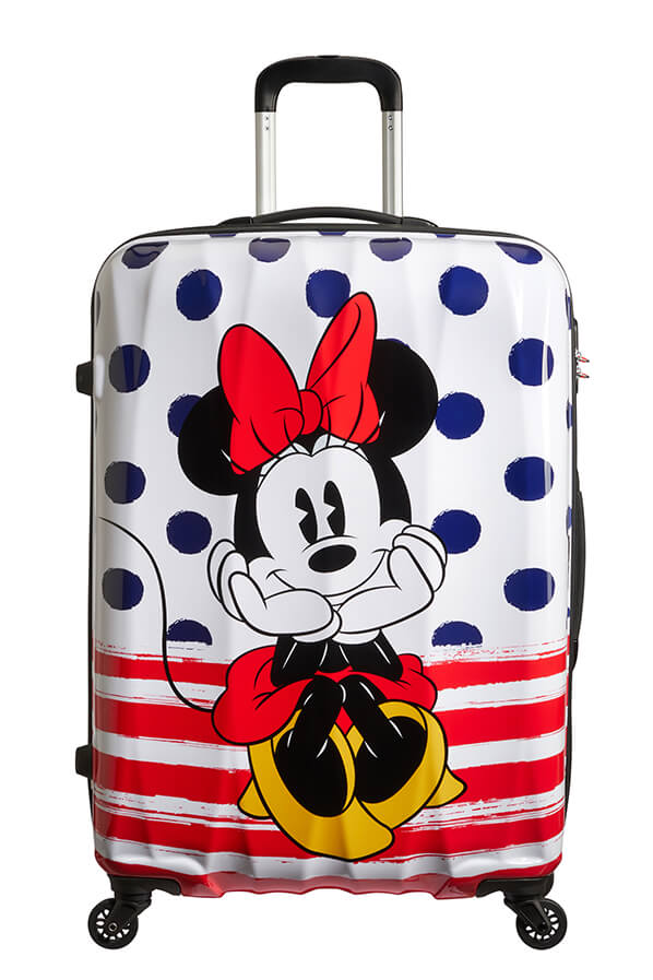 Mala de Viagem Grande 75cm 4 Rodas Minnie Pontos Azuis - Disney Legends | American Tourister