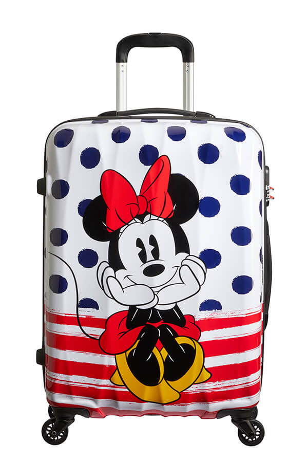 Mala de Viagem Média 65cm 4 Rodas Minnie Pontos Azuis - Disney Legends | American Tourister