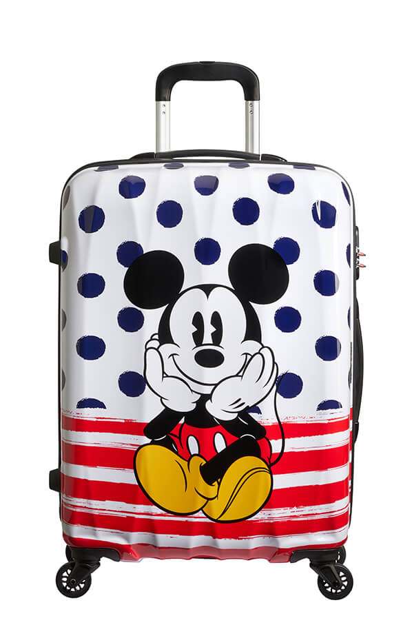 Mala de Viagem Média 65cm 4 Rodas Mickey Pontos Azuis - Disney Legends | American Tourister