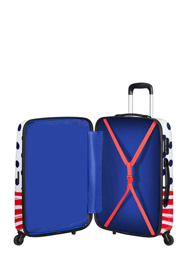 Mala de Viagem Média 65cm 4 Rodas Mickey Pontos Azuis - Disney Legends | American Tourister