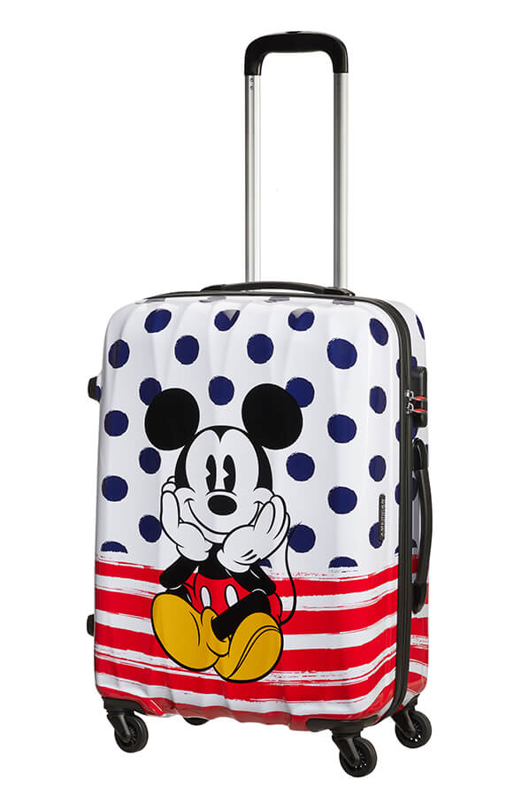 Mala de Viagem Média 65cm 4 Rodas Mickey Pontos Azuis - Disney Legends | American Tourister