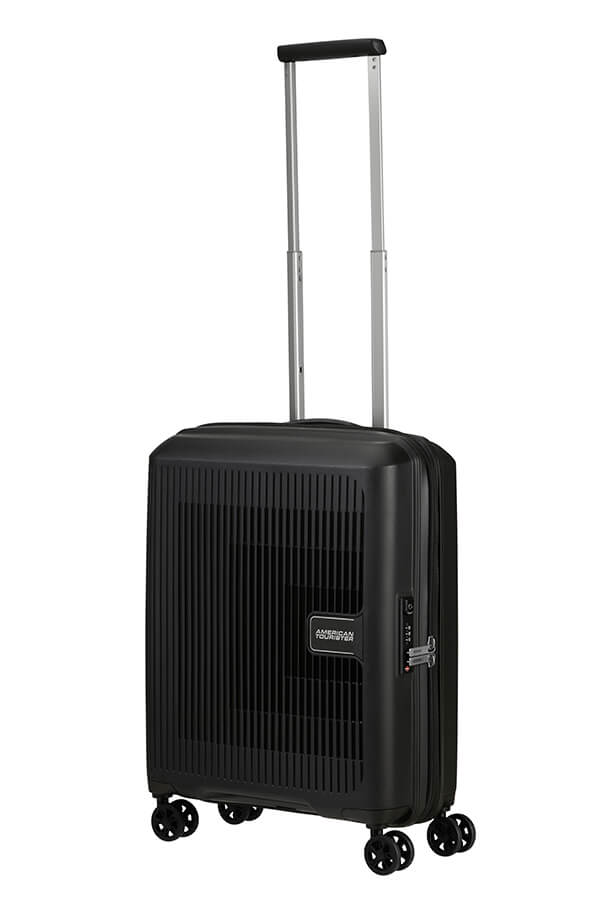 Mala de Cabine 55cm Expansível 4 Rodas Preta - AeroStep | American Tourister