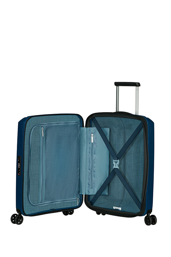 Mala de Cabine 55cm Expansível 4 Rodas Azul-Marinho - AeroStep | American Tourister