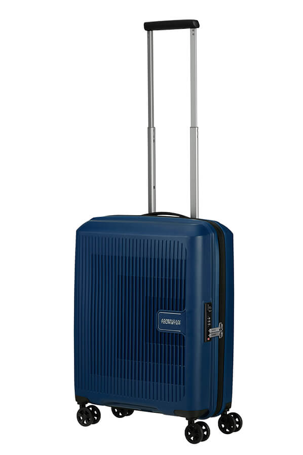 Mala de Cabine 55cm Expansível 4 Rodas Azul-Marinho - AeroStep | American Tourister