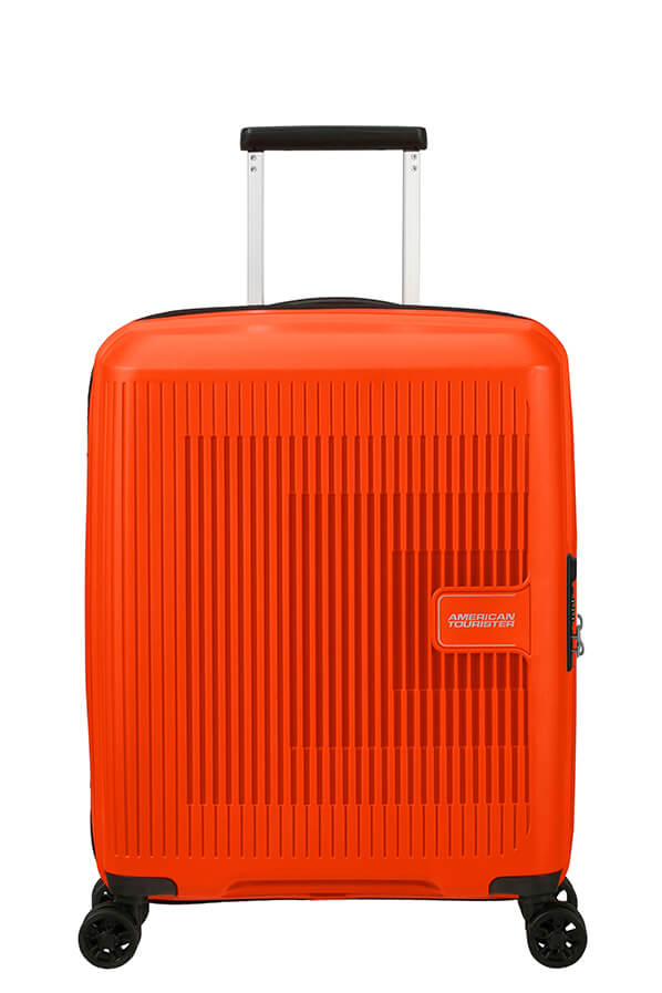 Mala de Cabine 55cm Expansível 4 Rodas Laranja Brilhante - AeroStep | American Tourister