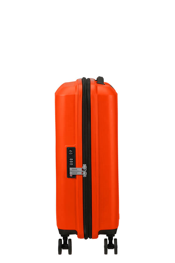 Mala de Cabine 55cm Expansível 4 Rodas Laranja Brilhante - AeroStep | American Tourister