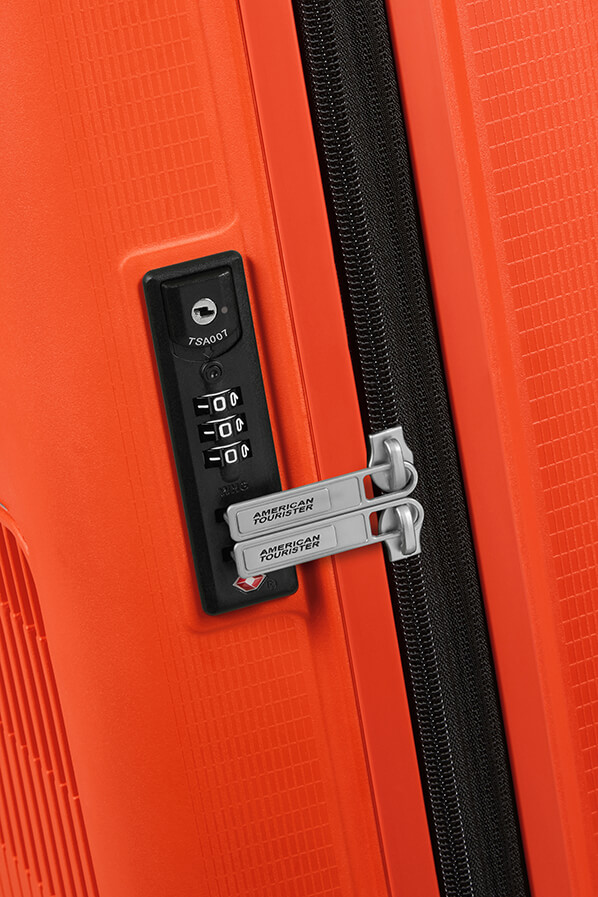 Mala de Cabine 55cm Expansível 4 Rodas Laranja Brilhante - AeroStep | American Tourister