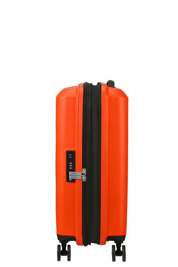 Mala de Cabine 55cm Expansível 4 Rodas Laranja Brilhante - AeroStep | American Tourister