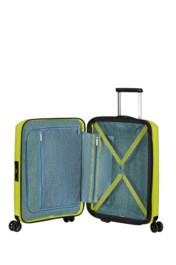 Mala de Cabine 55cm Expansível 4 Rodas Verde Lima - AeroStep | American Tourister