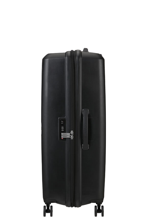 Mala de Viagem Grande 77cm Expansível 4 Rodas Preta - AeroStep | American Tourister