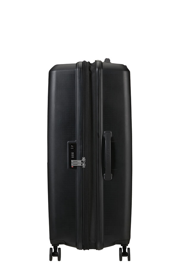 Mala de Viagem Grande 77cm Expansível 4 Rodas Preta - AeroStep | American Tourister