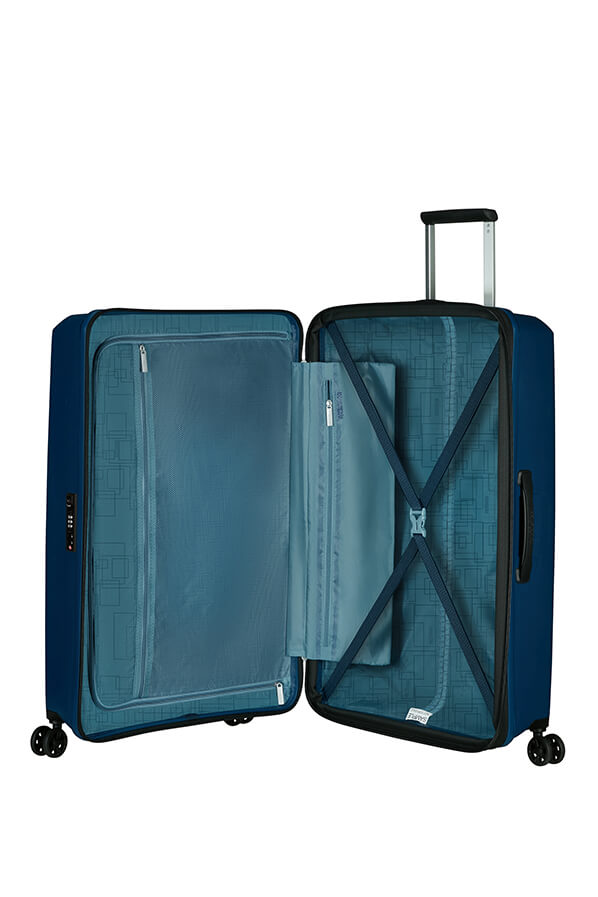 Mala de Viagem Grande 77cm Expansível 4 Rodas Azul-Marinho - AeroStep | American Tourister