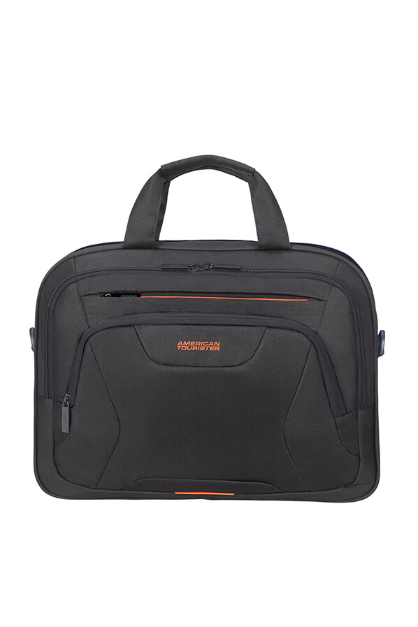 Pasta para Portátil 15.6 Preto/Laranja - AT Work | American Tourister