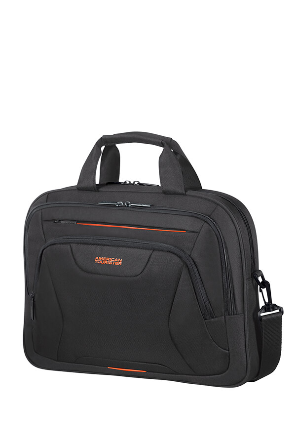 Pasta para Portátil 15.6 Preto/Laranja - AT Work | American Tourister