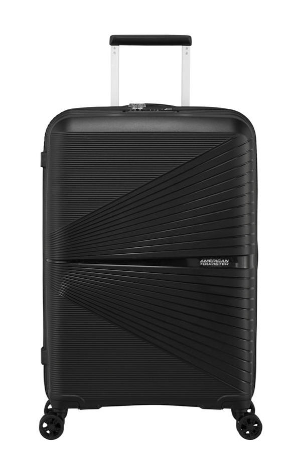 Mala de Viagem Superleve Média 67cm c/ 4 Rodas Preta - Airconic | American Tourister®