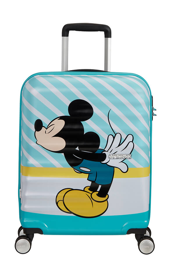 Mala de Cabine 55cm 4 Rodas Beijo do Mickey Azul - Wavebreaker Disney | American Tourister