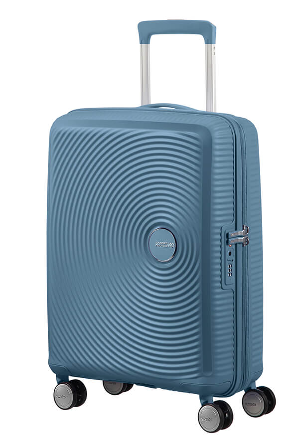 Mala de Cabine 55cm Expansível Azul Pedra - Soundbox | American Tourister®