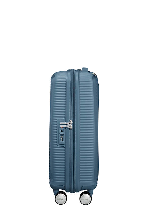 Mala de Cabine 55cm Expansível Azul Pedra - Soundbox | American Tourister®