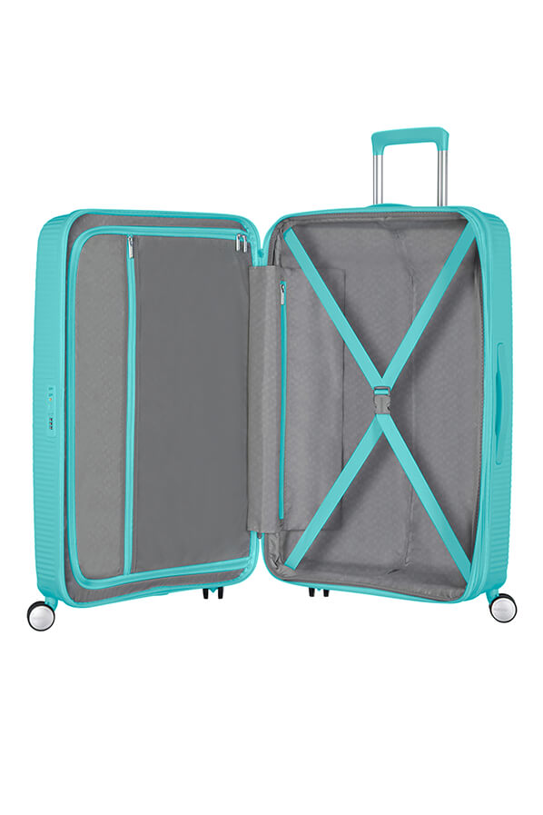 Mala de Viagem Média 67cm Expansível Azul Piscina - Soundbox | American Tourister®