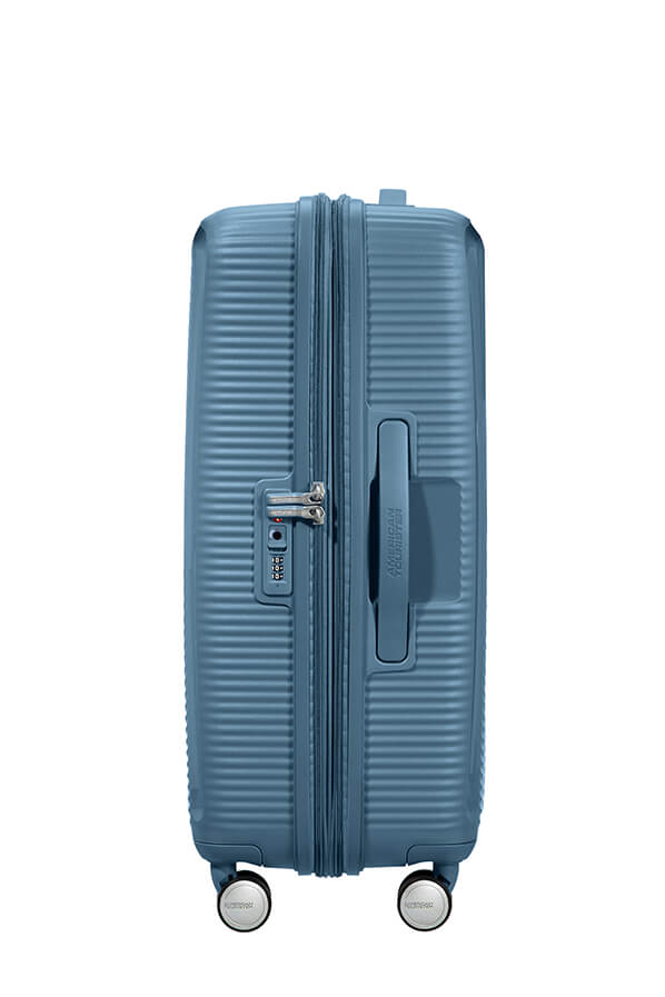 Mala de Viagem Média 67cm Expansível Azul Pedra - Soundbox | American Tourister®