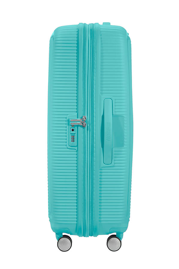 Mala de Viagem Grande 77cm Expansível Azul Piscina - Soundbox | American Tourister®