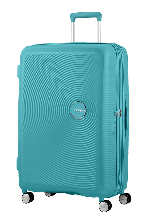 Mala de Viagem Grande 77cm Expansível Turquesa - Soundbox | American Tourister®