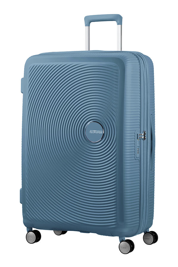 Mala de Viagem Grande 77cm Expansível Azul Pedra - Soundbox | American Tourister®