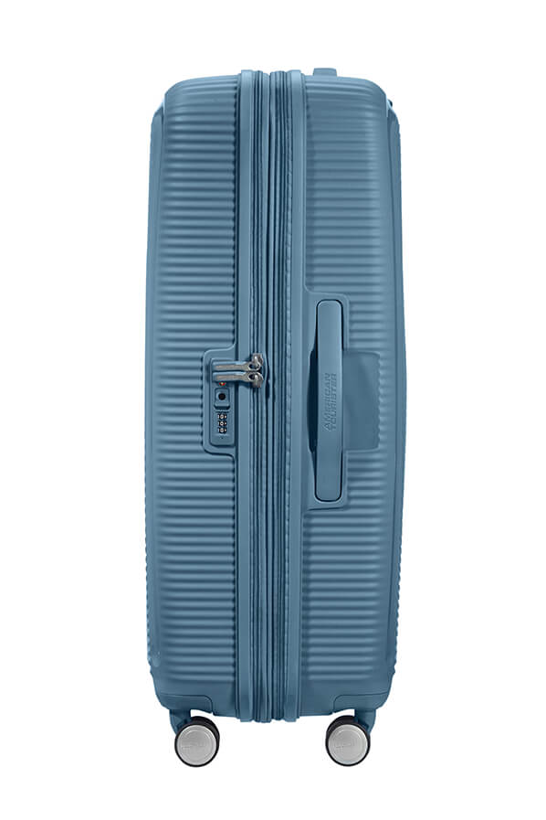 Mala de Viagem Grande 77cm Expansível Azul Pedra - Soundbox | American Tourister®