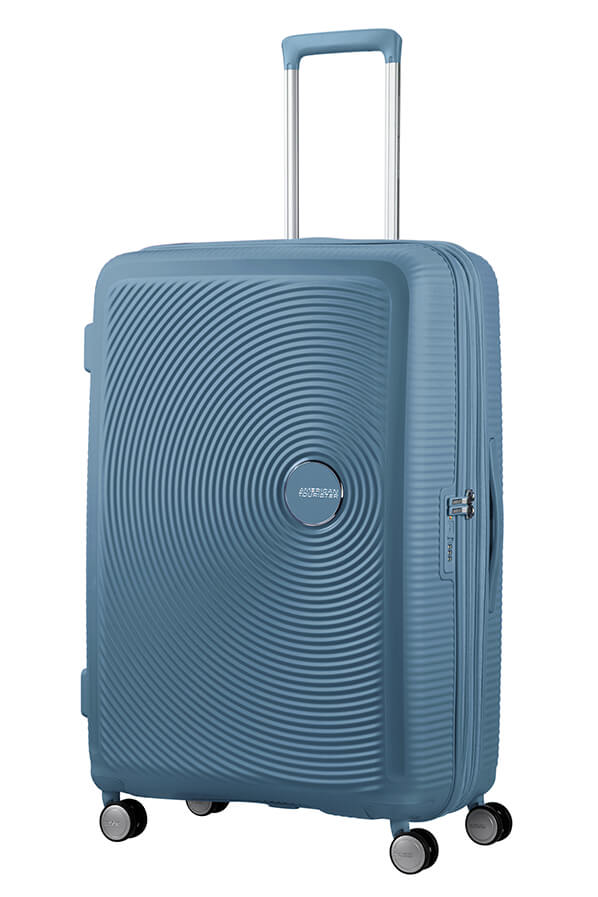 Mala de Viagem Grande 77cm Expansível Azul Pedra - Soundbox | American Tourister®