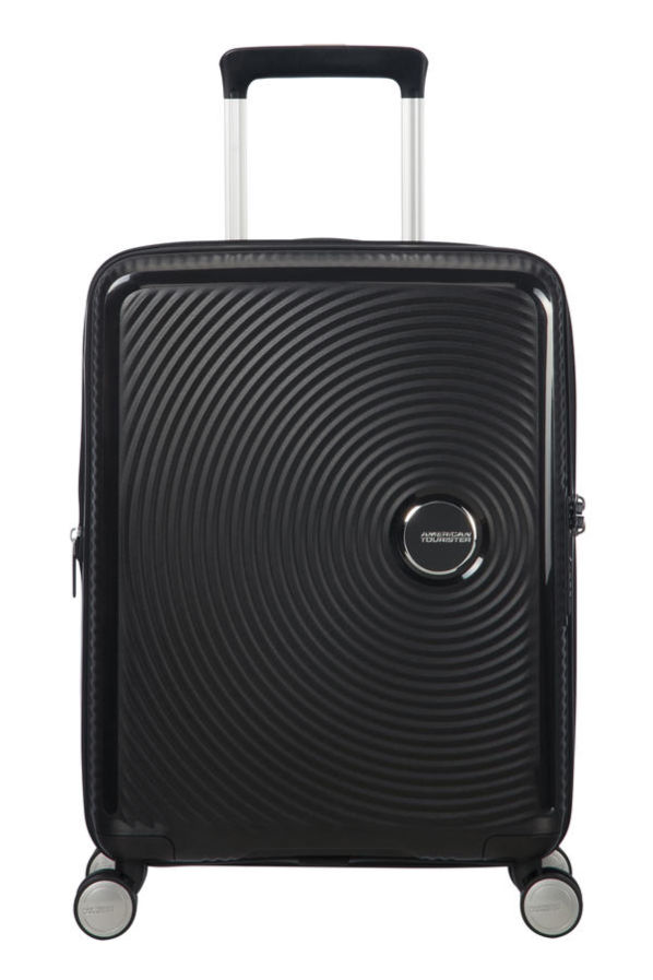 Mala de Cabine 55cm Expansível Preta - Soundbox | American Tourister®