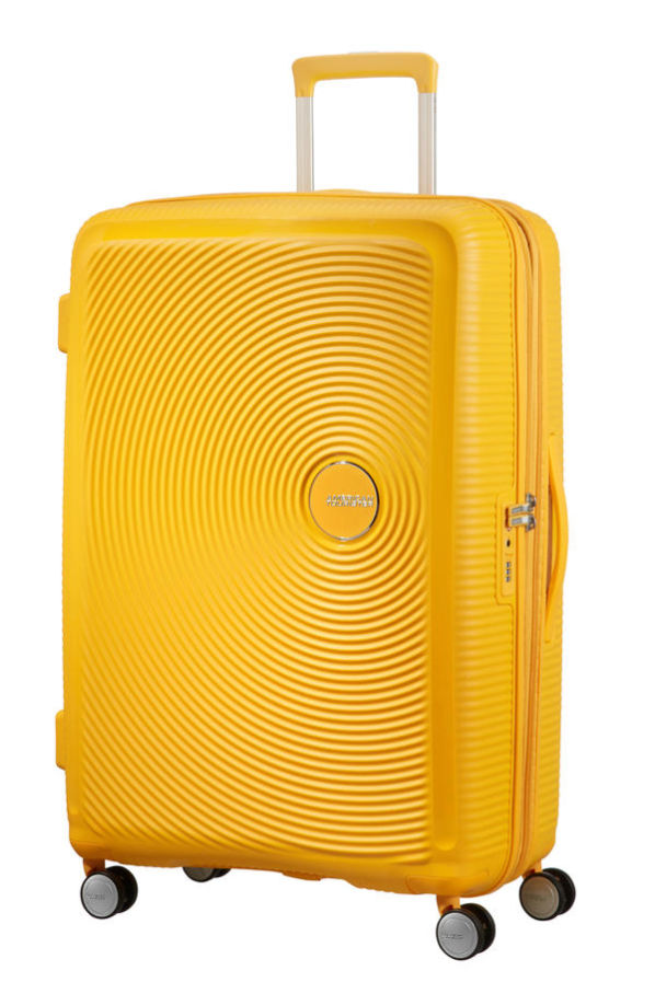 Mala de Viagem Grande 77cm Expansível Amarela - Soundbox | American Tourister®