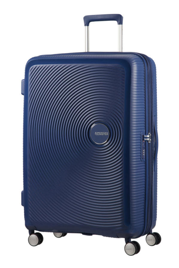 Mala de Viagem Grande 77cm Expansível Azul Meia-Noite - Soundbox | American Tourister®