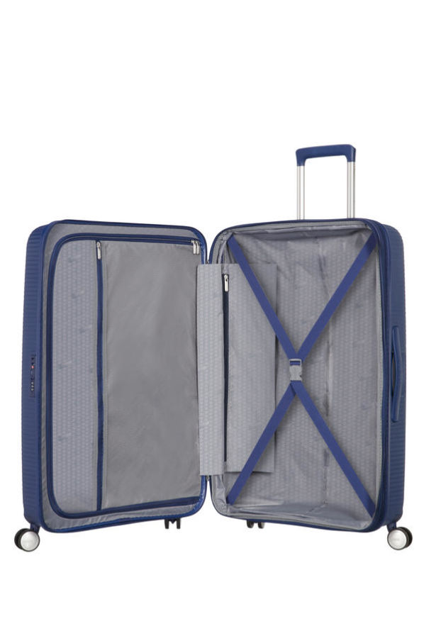 Mala de Viagem Grande 77cm Expansível Azul Meia-Noite - Soundbox | American Tourister®