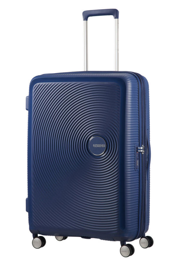 Mala de Viagem Grande 77cm Expansível Azul Meia-Noite - Soundbox | American Tourister®