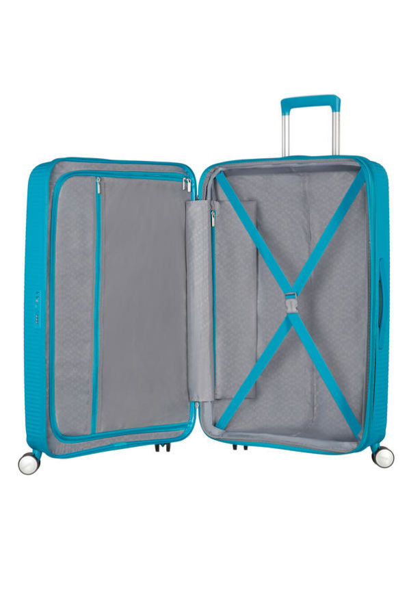 Mala de Viagem Grande 77cm Expansível Azul-Verão - Soundbox | American Tourister®