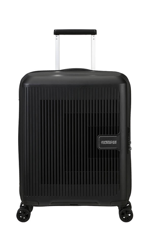 Mala de Cabine 55cm Expansível 4 Rodas Preta - AeroStep | American Tourister