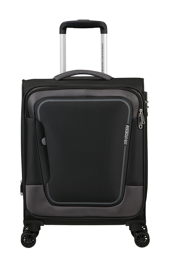 Mala de Cabine 55cm Expansível 4 Rodas Preto-Asfalto - Pulsonic | American Tourister