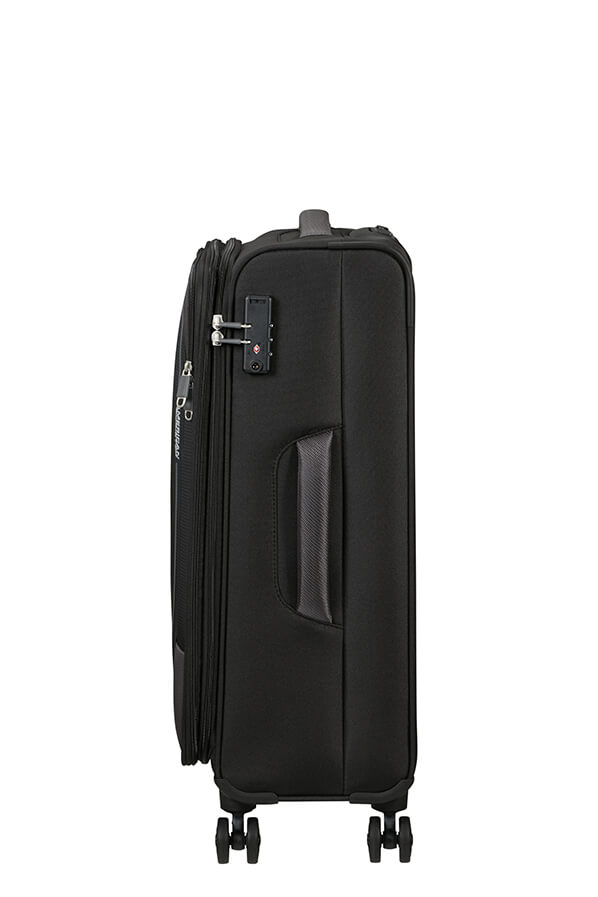 Mala de Viagem Média 68cm Expansível 4 Rodas Preto-Asfalto - Pulsonic | American Tourister