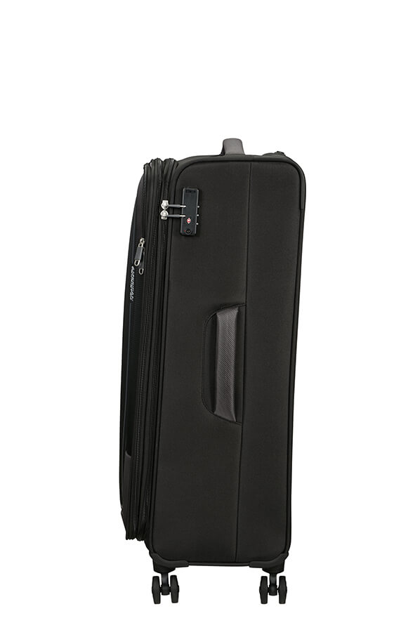 Mala de Viagem Grande 81cm Expansível 4 Rodas Preto-Asfalto - Pulsonic | American Tourister