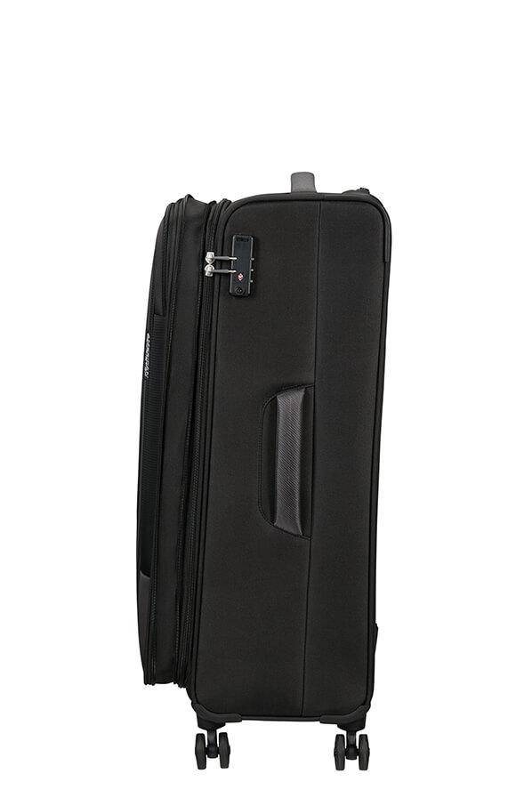 Mala de Viagem Grande 81cm Expansível 4 Rodas Preto-Asfalto - Pulsonic | American Tourister